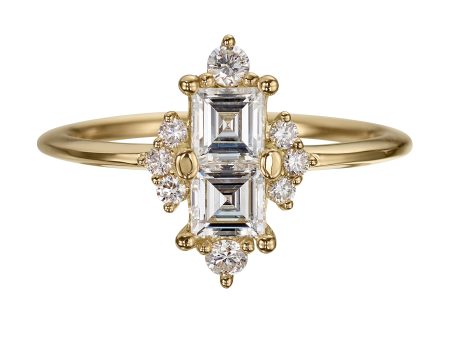 Gilded Mirror Carre Diamond Engagement Ring Discount