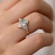 Green Diamond Engagement Ring - OOAK Fancy Color Diamond Ring For Cheap