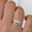 Deco Engagement Ring with Marquise Diamond Cheap