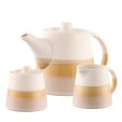 Belleek Living Saffron Teapot, Sugar & Cream Set Hot on Sale