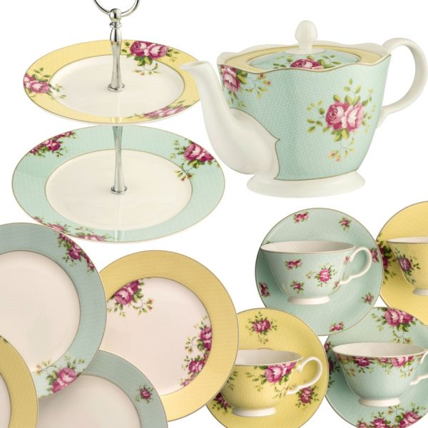 Aynsley Archive Rose Afternoon Teaset 2 Online Sale