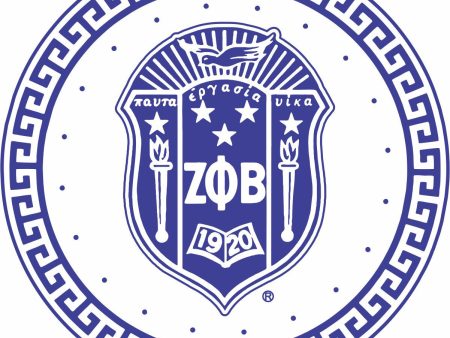 Zeta Round Crest Sticker Hot on Sale