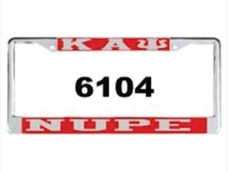 Kappa Nupe Auto Frame Red Silver For Cheap