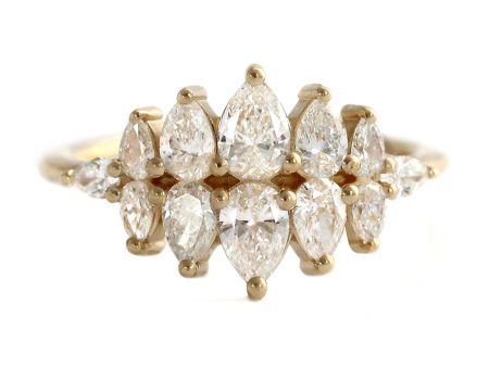 Pear Diamond Cluster Ring - Pear Engagement Ring Online Hot Sale