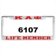 Kappa Life Member Auto Frame Silver Red Fashion