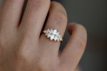 Pear Diamond Cluster Ring - Pear Engagement Ring Online Hot Sale