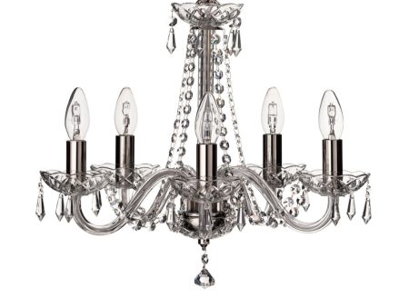 Galway Crystal Cashel 5 Arm Chandelier on Sale