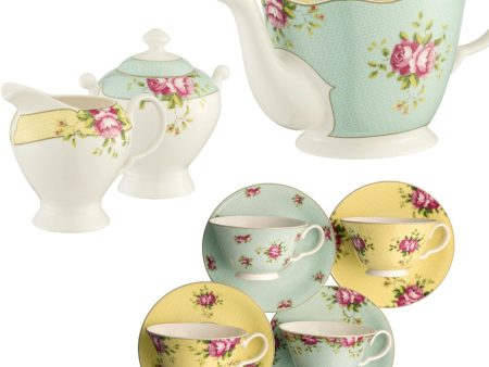 Aynsley Archive Rose Afternoon Teaset 1 Discount