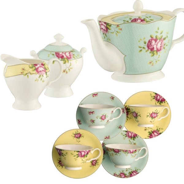 Aynsley Archive Rose Afternoon Teaset 1 Discount