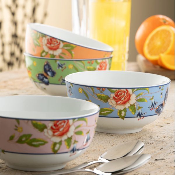 Aynsley Archive Rose Cereal Bowl Set of 4 Discount