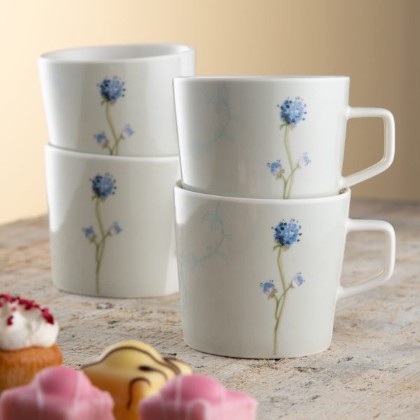 Aynsley Camille Pale Jade Set of 4 Mugs Supply