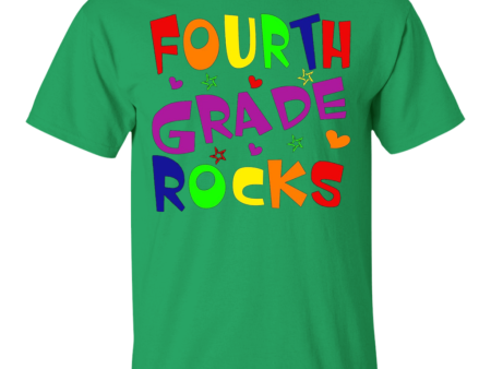 Fourth Grade Rocks T Shirt School Teacher or Student T Shirt on Sale