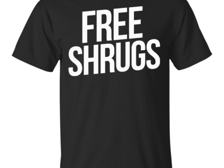 Free Shrugs shirt funny free hugs parody t-shirt on Sale