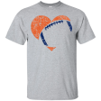 Football Heart Cutout Shirt Blue _amp_ Orange Game Day Gift Online Hot Sale