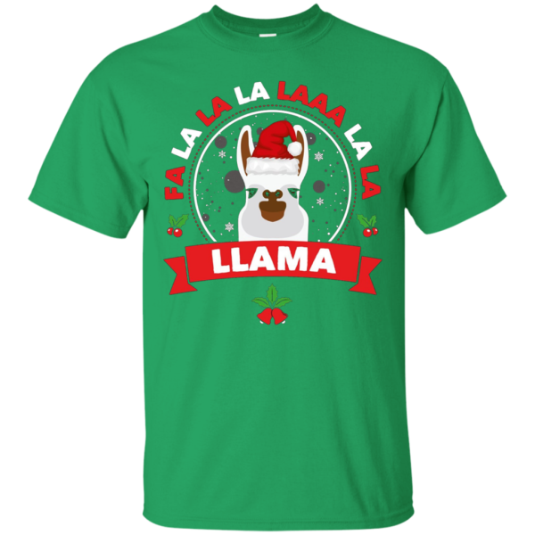 Fa La La La La La La Llama - Funny Christmas T-Shirt Unisex Cheap