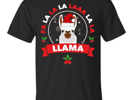 Fa La La La La La La Llama - Funny Christmas T-Shirt Unisex Cheap