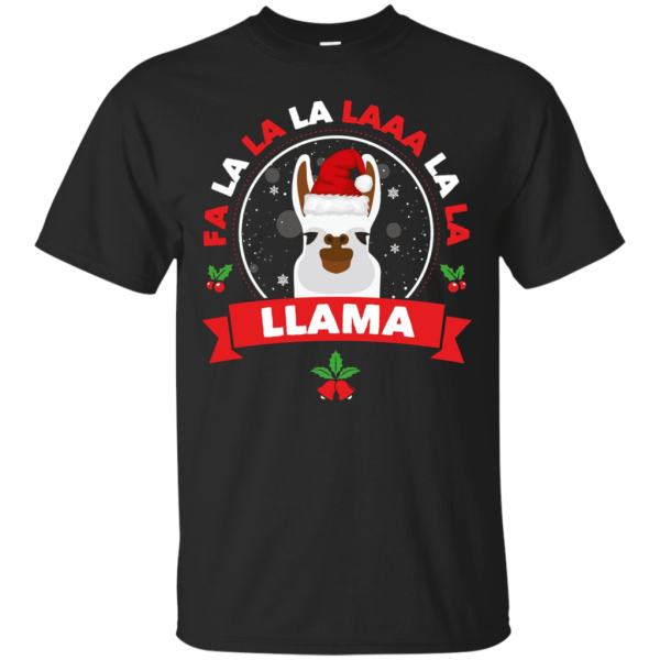 Fa La La La La La La Llama - Funny Christmas T-Shirt Unisex Cheap