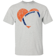 Football Heart Cutout Shirt Blue _amp_ Orange Game Day Gift Online Hot Sale