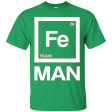 Fe Man Iron Science T-shirt White Periodic Table T-shirt Online now