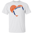 Football Heart Cutout Shirt Blue _amp_ Orange Game Day Gift Online Hot Sale